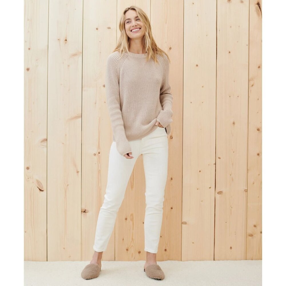 Banana Republic Greige 100% Merino Wool Jumper Sweater Women's Size M